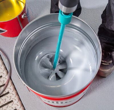 Paddle type DLX from Collomix for liquid and flowing materials, such as coatings, sealants and paints